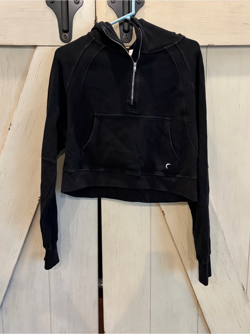 ZYIA Black Half-Zip Hoodie Jacket Size Large